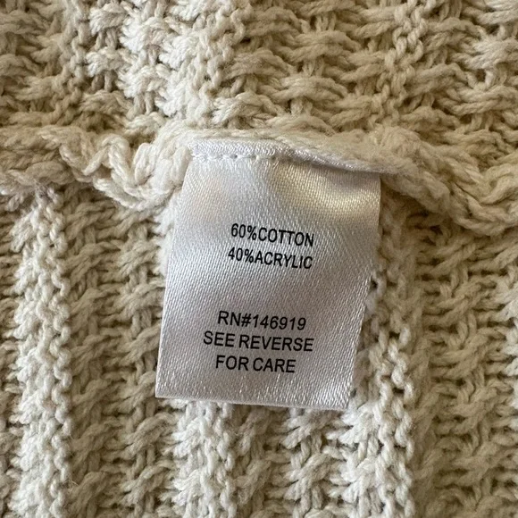 Freshman 1996 Cream Knit Tank Top, Size M, cropped, Boho-Chic/90s - Picture 7 of 8